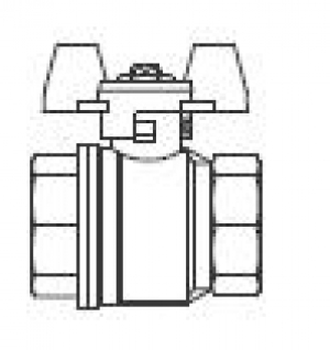 Кран шаровый DN 15 PN16 t=120 (В-В, стандарт)